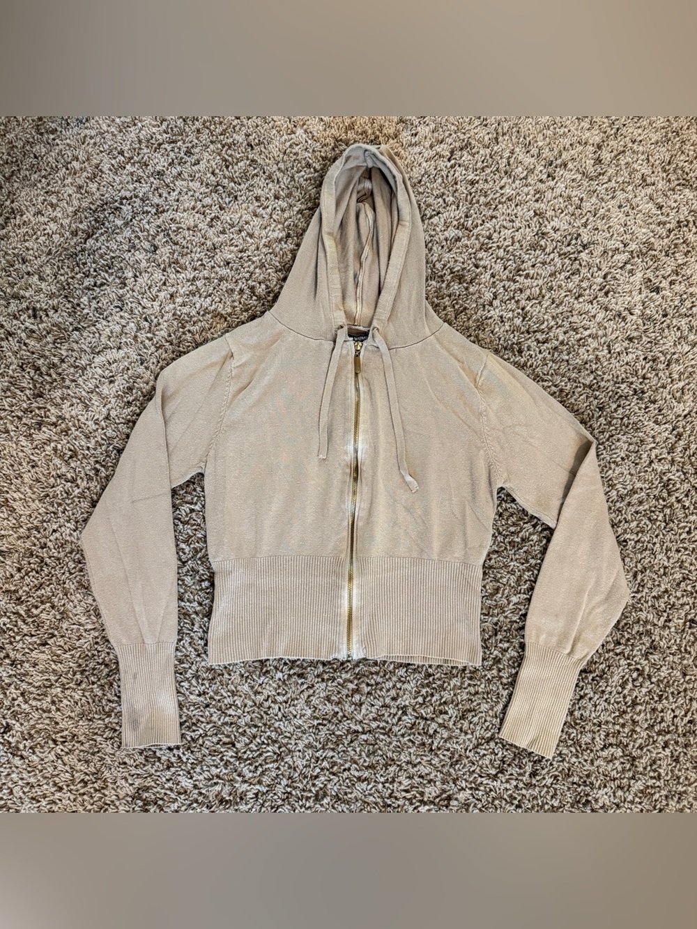 Tan Zip Up Sweater